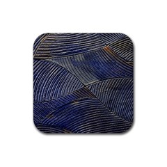 Textures Sea Blue Water Ocean Rubber Coaster (square)  by Nexatart