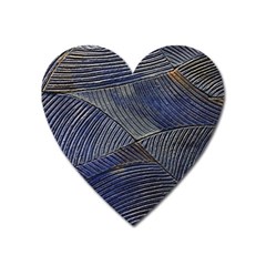 Textures Sea Blue Water Ocean Heart Magnet by Nexatart