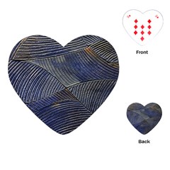 Textures Sea Blue Water Ocean Playing Cards (heart)  by Nexatart