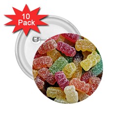 Jelly Beans Candy Sour Sweet 2 25  Buttons (10 Pack)  by Nexatart