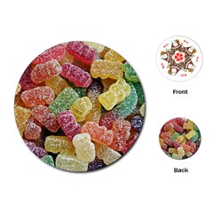 Jelly Beans Candy Sour Sweet Playing Cards (round)  by Nexatart