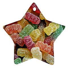 Jelly Beans Candy Sour Sweet Star Ornament (two Sides)