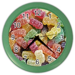 Jelly Beans Candy Sour Sweet Color Wall Clocks by Nexatart