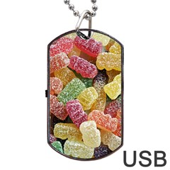 Jelly Beans Candy Sour Sweet Dog Tag Usb Flash (two Sides) by Nexatart