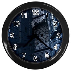 Graphic Design Background Wall Clocks (black) by Nexatart