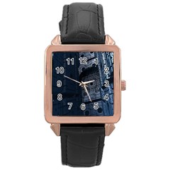 Graphic Design Background Rose Gold Leather Watch  by Nexatart