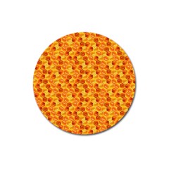 Honeycomb Pattern Honey Background Magnet 3  (round) by Nexatart