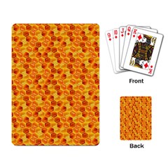 Honeycomb Pattern Honey Background Playing Card by Nexatart