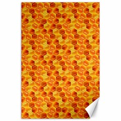 Honeycomb Pattern Honey Background Canvas 24  X 36  by Nexatart