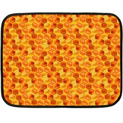 Honeycomb Pattern Honey Background Double Sided Fleece Blanket (mini)  by Nexatart