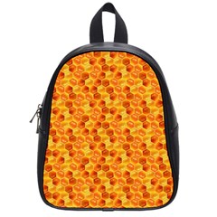 Honeycomb Pattern Honey Background School Bags (small)  by Nexatart