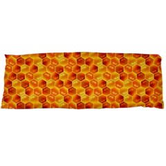 Honeycomb Pattern Honey Background Body Pillow Case Dakimakura (two Sides) by Nexatart