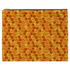 Honeycomb Pattern Honey Background Cosmetic Bag (xxxl)  by Nexatart