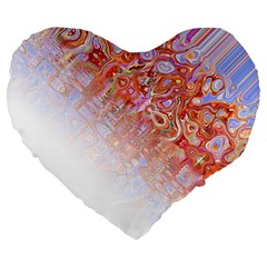 Effect Isolated Graphic Large 19  Premium Flano Heart Shape Cushions by Nexatart