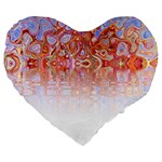 Effect Isolated Graphic Large 19  Premium Flano Heart Shape Cushions Front