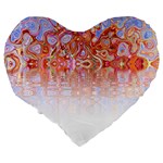 Effect Isolated Graphic Large 19  Premium Flano Heart Shape Cushions Back