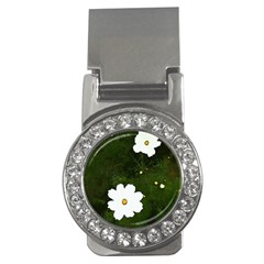 Daisies In Green Money Clips (cz)  by DeneWestUK