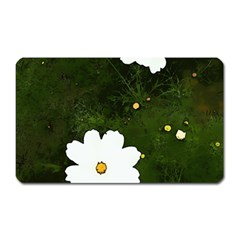 Daisies In Green Magnet (rectangular) by DeneWestUK