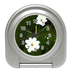 Daisies In Green Travel Alarm Clocks by DeneWestUK