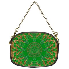 Summer Landscape In Green And Gold Chain Purses (two Sides)  by pepitasart