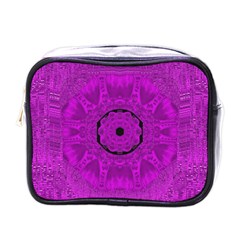 Purple Mandala Fashion Mini Toiletries Bags by pepitasart