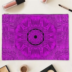 Purple Mandala Fashion Cosmetic Bag (xxl)  by pepitasart