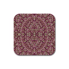 Mandala Art Paintings Collage Rubber Square Coaster (4 pack) 