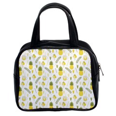 Pineapple Fruit And Juice Patterns Classic Handbags (2 Sides) by TastefulDesigns