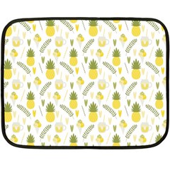 Pineapple Fruit And Juice Patterns Fleece Blanket (mini) by TastefulDesigns