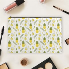 Pineapple Fruit And Juice Patterns Cosmetic Bag (large)  by TastefulDesigns