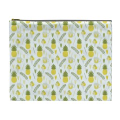 Pineapple Fruit And Juice Patterns Cosmetic Bag (xl) by TastefulDesigns