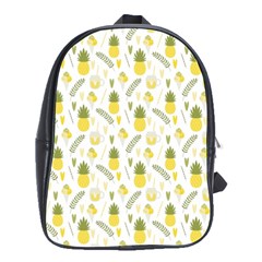 Pineapple Fruit And Juice Patterns School Bags(large)  by TastefulDesigns