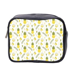 Pineapple Fruit And Juice Patterns Mini Toiletries Bag 2-side by TastefulDesigns