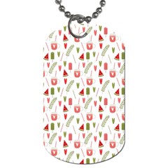 Watermelon Fruit Paterns Dog Tag (one Side) by TastefulDesigns