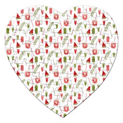 Watermelon Fruit Paterns Jigsaw Puzzle (heart) by TastefulDesigns