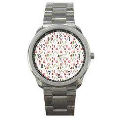 Watermelon Fruit Paterns Sport Metal Watch by TastefulDesigns