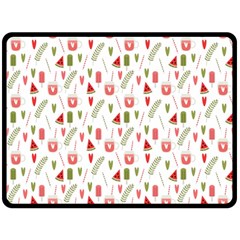 Watermelon Fruit Paterns Fleece Blanket (large)  by TastefulDesigns