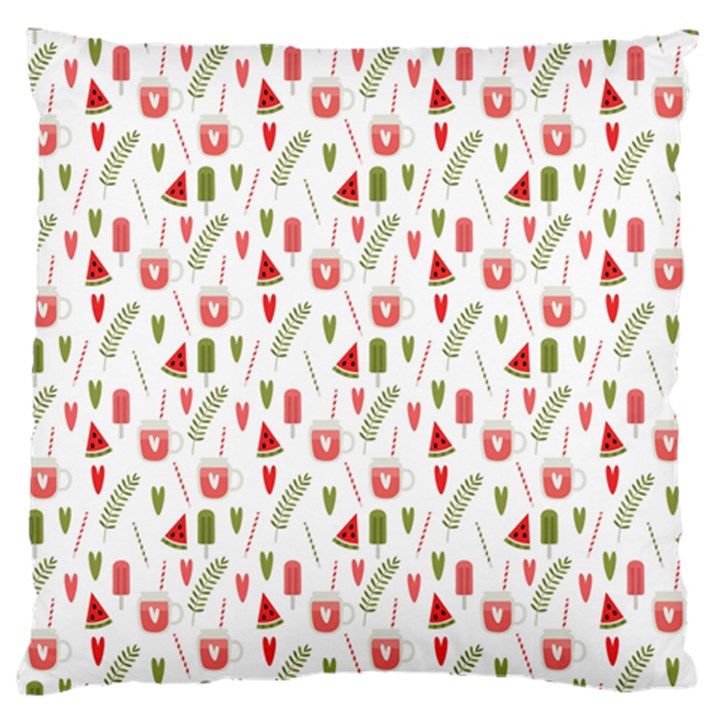 Watermelon fruit paterns Standard Flano Cushion Case (One Side)