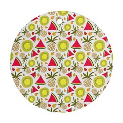 Summer Fruits Pattern Ornament (round) by TastefulDesigns