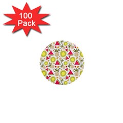 Summer Fruits Pattern 1  Mini Buttons (100 Pack) 