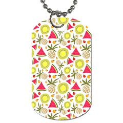 Summer Fruits Pattern Dog Tag (two Sides) by TastefulDesigns