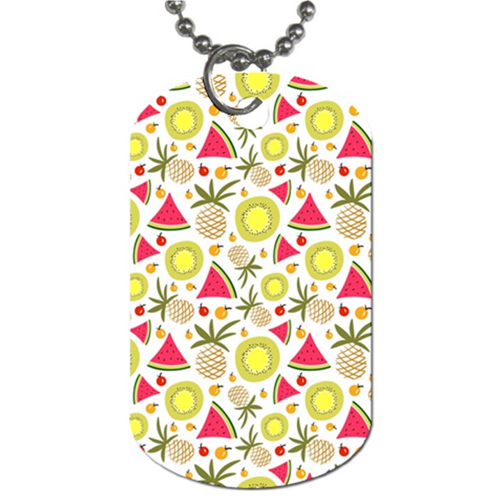 Summer Fruits Pattern Dog Tag (Two Sides)