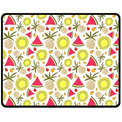 Summer Fruits Pattern Fleece Blanket (medium)  by TastefulDesigns