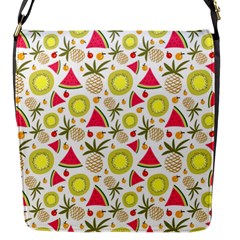 Summer Fruits Pattern Flap Messenger Bag (s) by TastefulDesigns