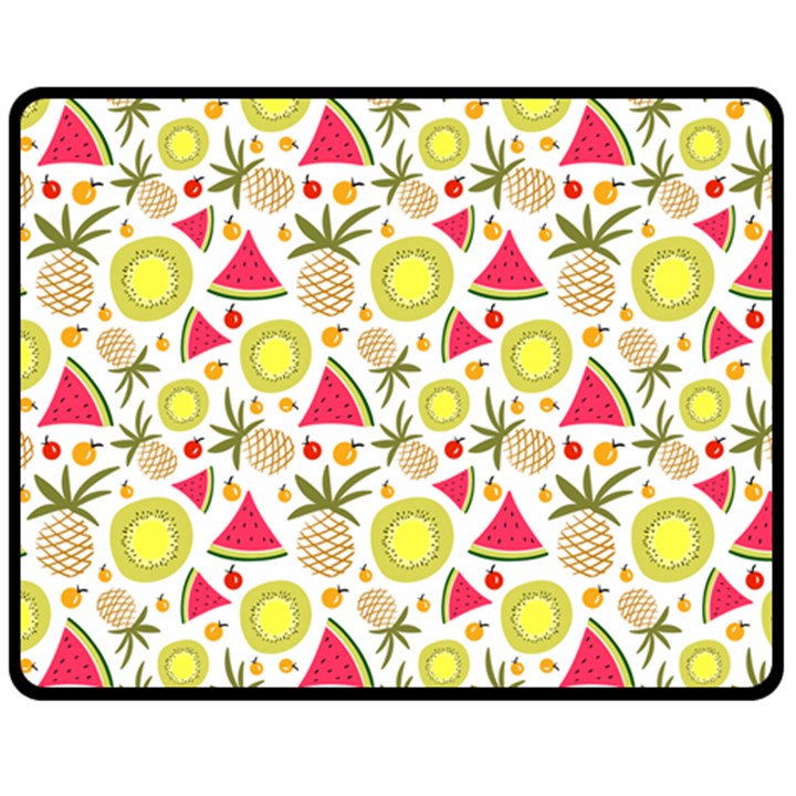 Summer Fruits Pattern Double Sided Fleece Blanket (Medium) 