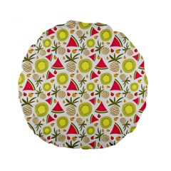 Summer Fruits Pattern Standard 15  Premium Flano Round Cushions by TastefulDesigns