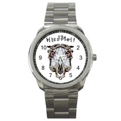 Funny Creepy Alien Headbones Small Sport Metal Watch