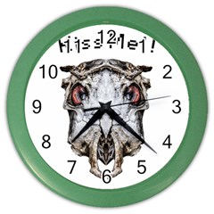 Funny Creepy Alien Headbones Small Color Wall Clocks