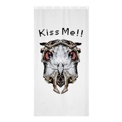 Funny Creepy Alien Headbones Small Shower Curtain 36  x 72  (Stall) 