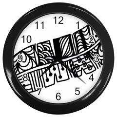 Feather Zentangle Wall Clocks (black) by CraftyLittleNodes